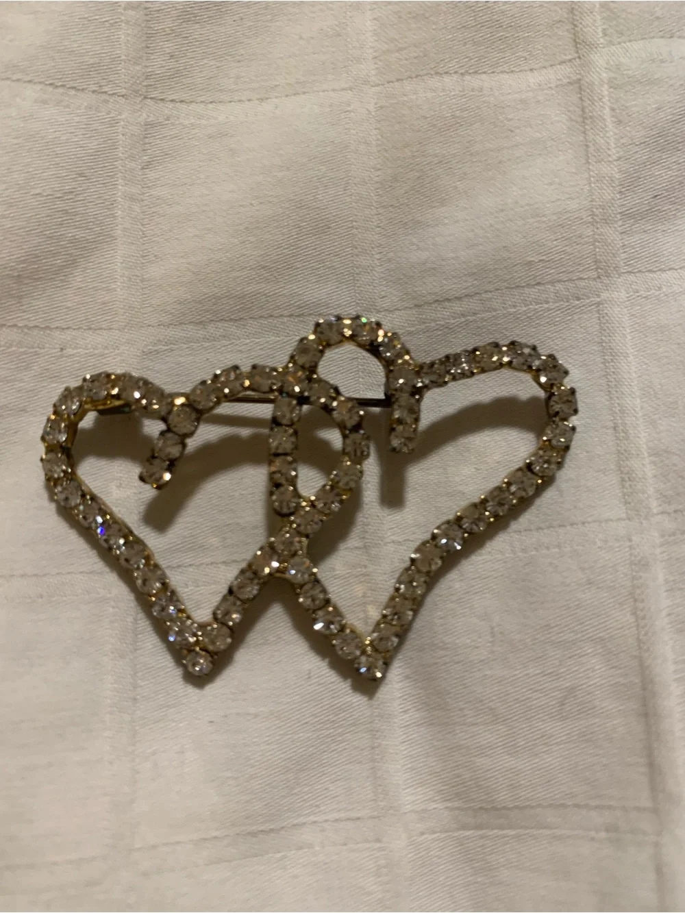 Set of Two Vintage Sparkling Rhinestone Brooches